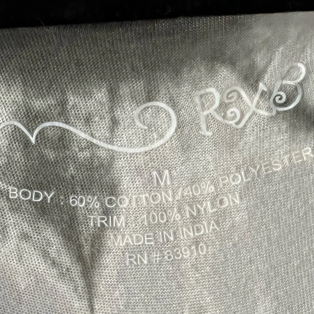 RXB | WHITE & SAGE TIE DYE RUFFLED LACE TUNIC TOP - Picture 7 of 8